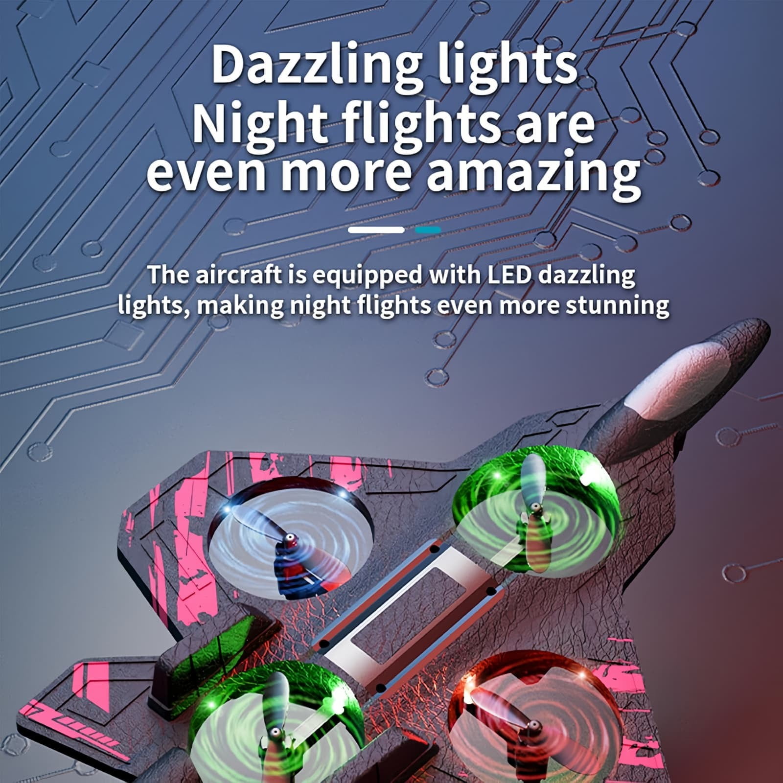 Rc Stunt Remote Control Plane With Led Lights 360 Flip Easy To Fly Outdoor Park Backyard Gift Birthday Toy High Performance,B#Triple battery