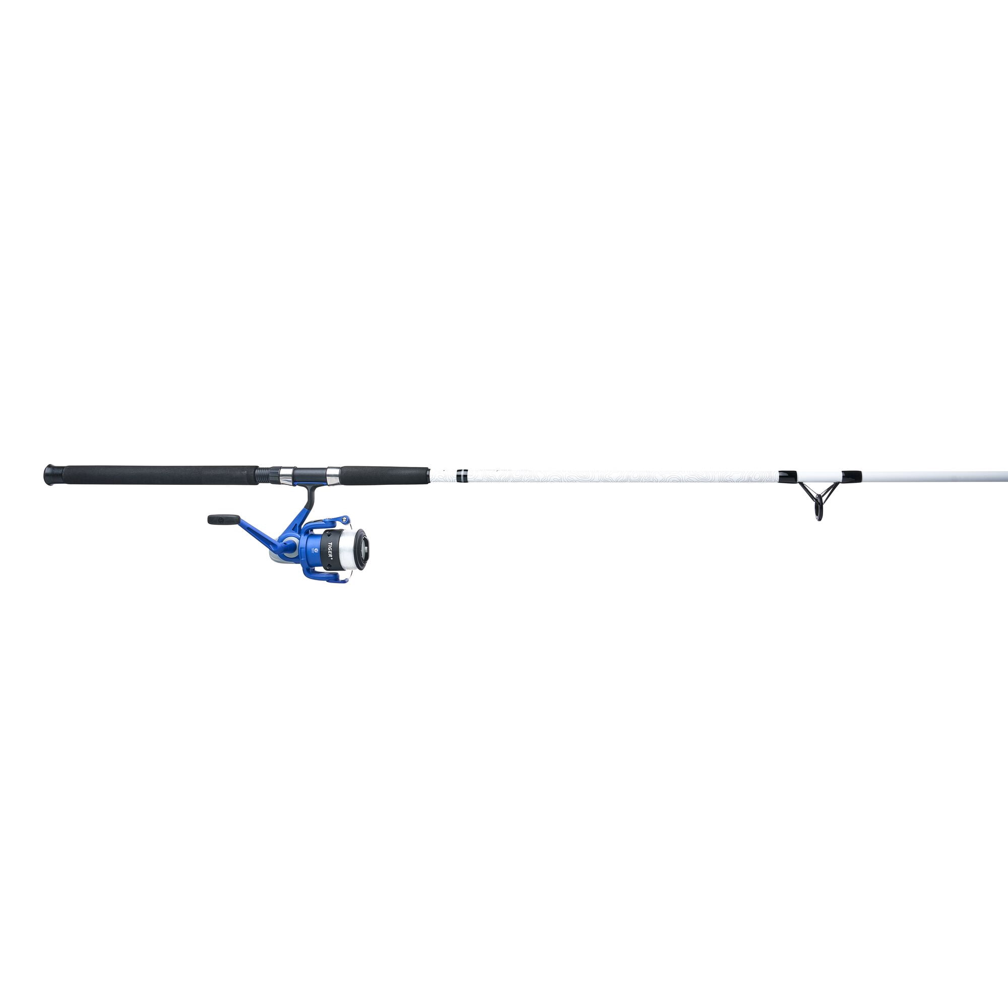 Shakespeare Tiger Spinning Catfish Combo Kit, 9' 2-pc Medium Heavy Fishing Rod, 60-Size Reel