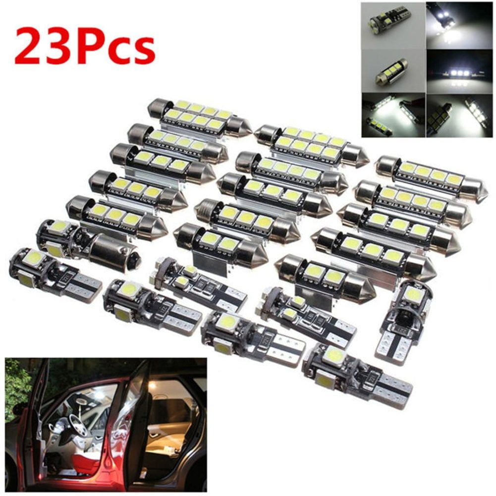 LKMEI 23Pcs LED Car Interior Light Dome Map Trunk License Plate Lamp Inside Bulbs Kit