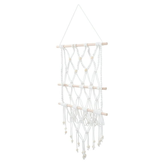 LAMIRO Locker Accessories White Floating Shelf Woven Tapestry 90.00X42.00X3.50CM Beige