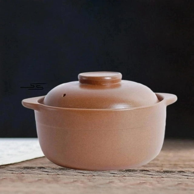 Elodie Claypot Rice Pot Traditional Casserole Cooking on Stoves Top Clay Cooking Pot 0.8L