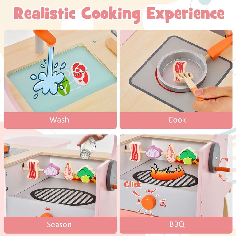 Toy Set Menu Giant Check Yinkin 7-Piece Restaurant Play Set For Kids - Pretend Menu ...