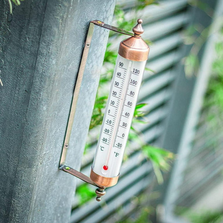 Ivy Indoor/Outdoor Wall Thermometer - Copper Verdigris