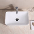 thumbnail image 3 of FELICON Rectangular Vessel White Porcelain Ceramic Bathroom Sink, 470 * 290 * 125mm (18.5 * 11.4 * 4.9 in), 3 of 8