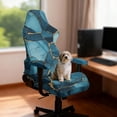 thumbnail image 2 of TSOVTHRID Blue Gold Marble Texture Print 4 Pieces Gaming Chair Cover Stretchable Computer Chair Seat Slipcovers Universal Fit Gaming Chair Slipcovers with Armrest Covers, 2 of 7