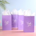 thumbnail image 4 of Bolsas de regalo DjinnGlory Thank You Lavender con asas, paquete de 50, 4 of 9