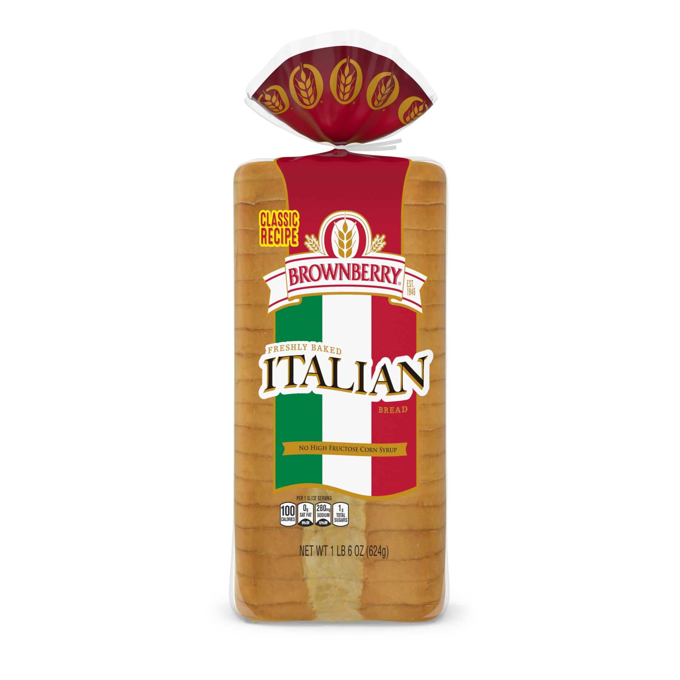 Brownberry Italian Bread, 22 oz, Plain Italian Bread, Bag