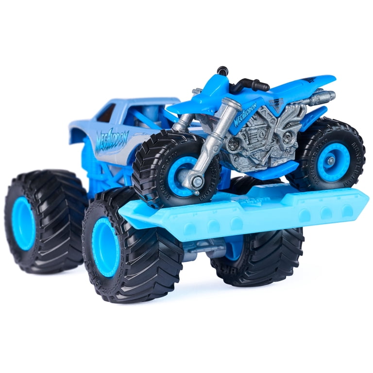 Monster Jam Megalodon Monster Truck and Dirt Bike 2-Pack, 1:64