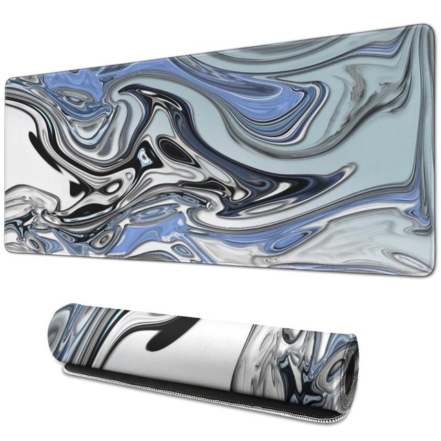 Large Fluid Design Mouse Pad - For Gaming Enthusiasts & Office Professionals Seeking Style & Comfort