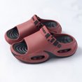 thumbnail image 5 of Platform Sandals for Men Lightweight Open Toe Clogs Air Cushion Adjustable Strap Non Slip Walking Slippers Red Size 10-10.5, 5 of 7