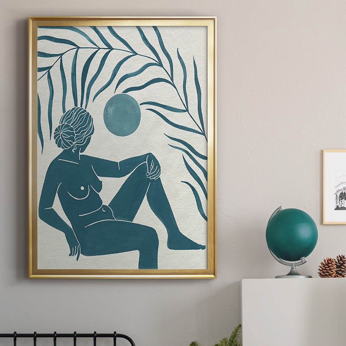 Moon Gazer I Premium Framed Print, in Gold, Black, or Silver - Ready to Hang