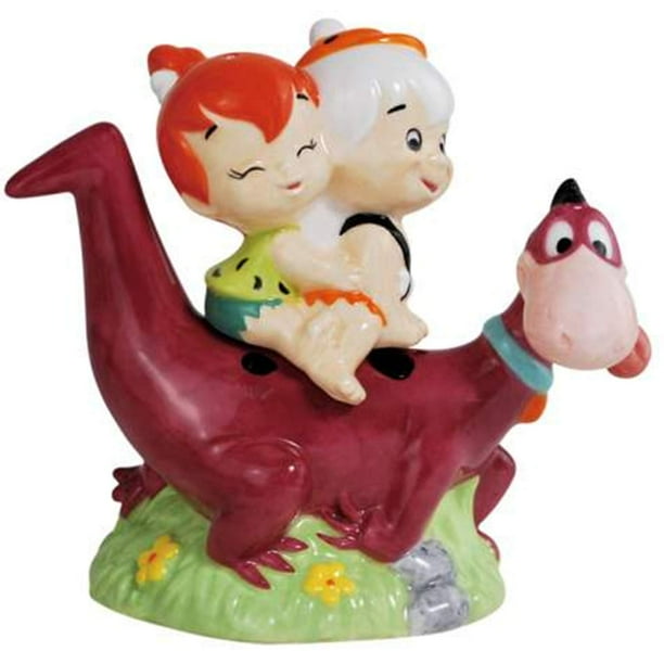 Westland Giftware Bam Bam Pebbles Dino Back Ride Salt and Pepper Shakers Set