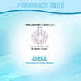 thumbnail image 2 of Uxcell 14mm Resin Rhinestone Clay Beads for Jewelry Making, 20 Pack, White, 2 of 7