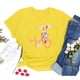 thumbnail image 2 of Pntutb - Camiseta con estampado de conejo y cuello redondo para mujer, blusa suelta informal de manga corta de Pascua Pntutb Pntutb-1402, 2 of 4