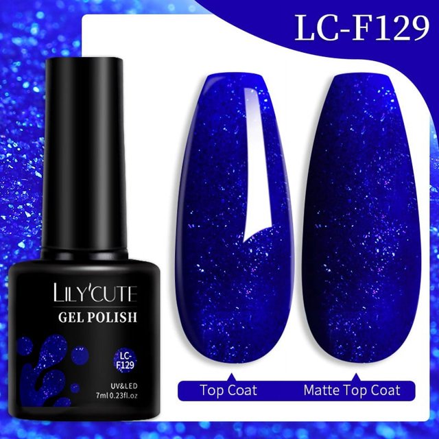 LILYCUTE-esmalte de Gel para uñas, Gel de lentejuelas brillantes, de larga duración, Soak Off, UV LED, DIY, suministros de uñas para profesionales, 7ML