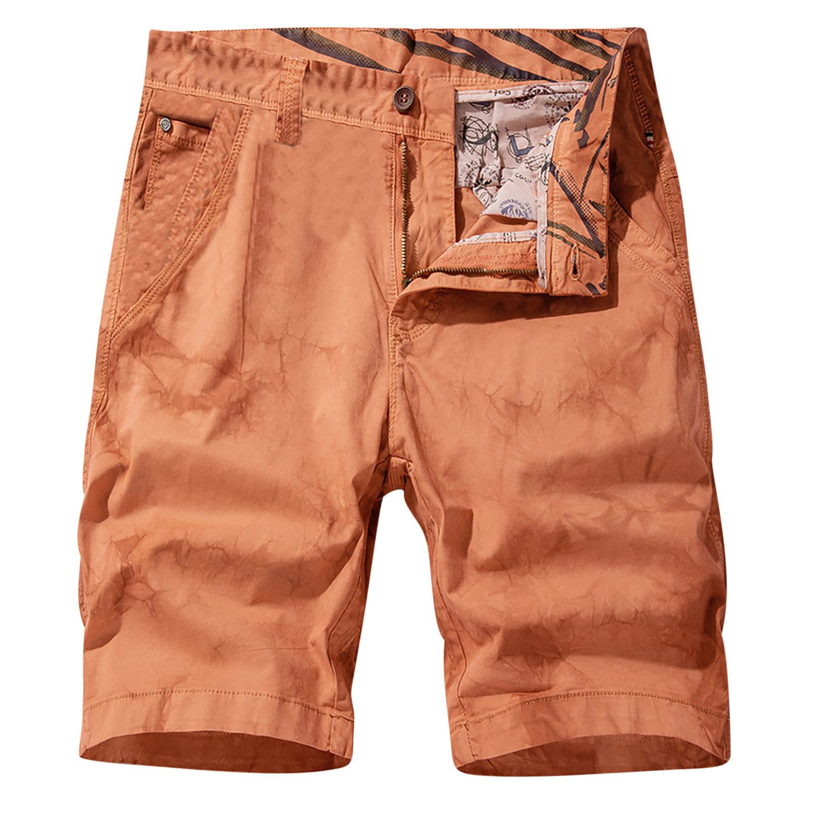 Owordtank Plus Size Summer Beach Bermuda Shorts for Men with Pockets