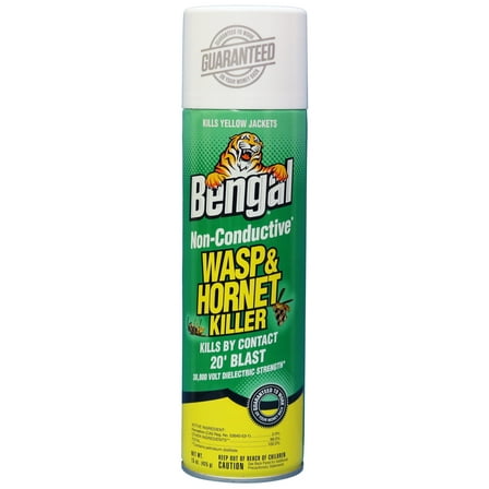 Bengal Non-Conductive Wasp and Hornet Killer, Aerosol Yellow Jacket Killer Spray, 15 oz Aerosol Can