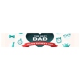 thumbnail image 6 of Heart Illustration The Best Dad Blue Icons Banner Happy Father's Day for Father's Day Celebration Indoor Decoration Holiday Gift, 6 of 7