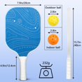 thumbnail image 4 of Pickleball Paddles Set Of 2, Fiberglass Surface, Adventure Map Print, 4 Balls & Bag, 4 of 5