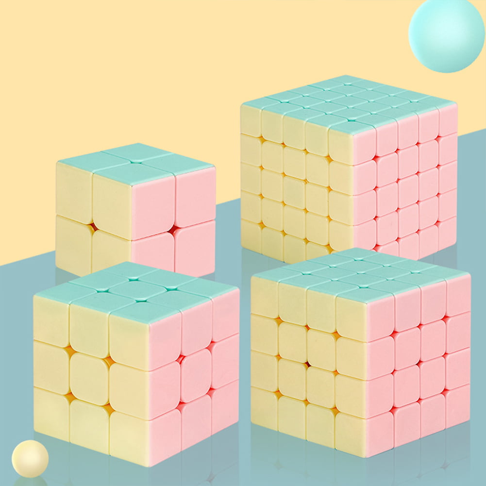 Set Of 2 Schwarz TOYESS Magic Cube Set Speed Cube 3x3 Stickerless Speed Cube 