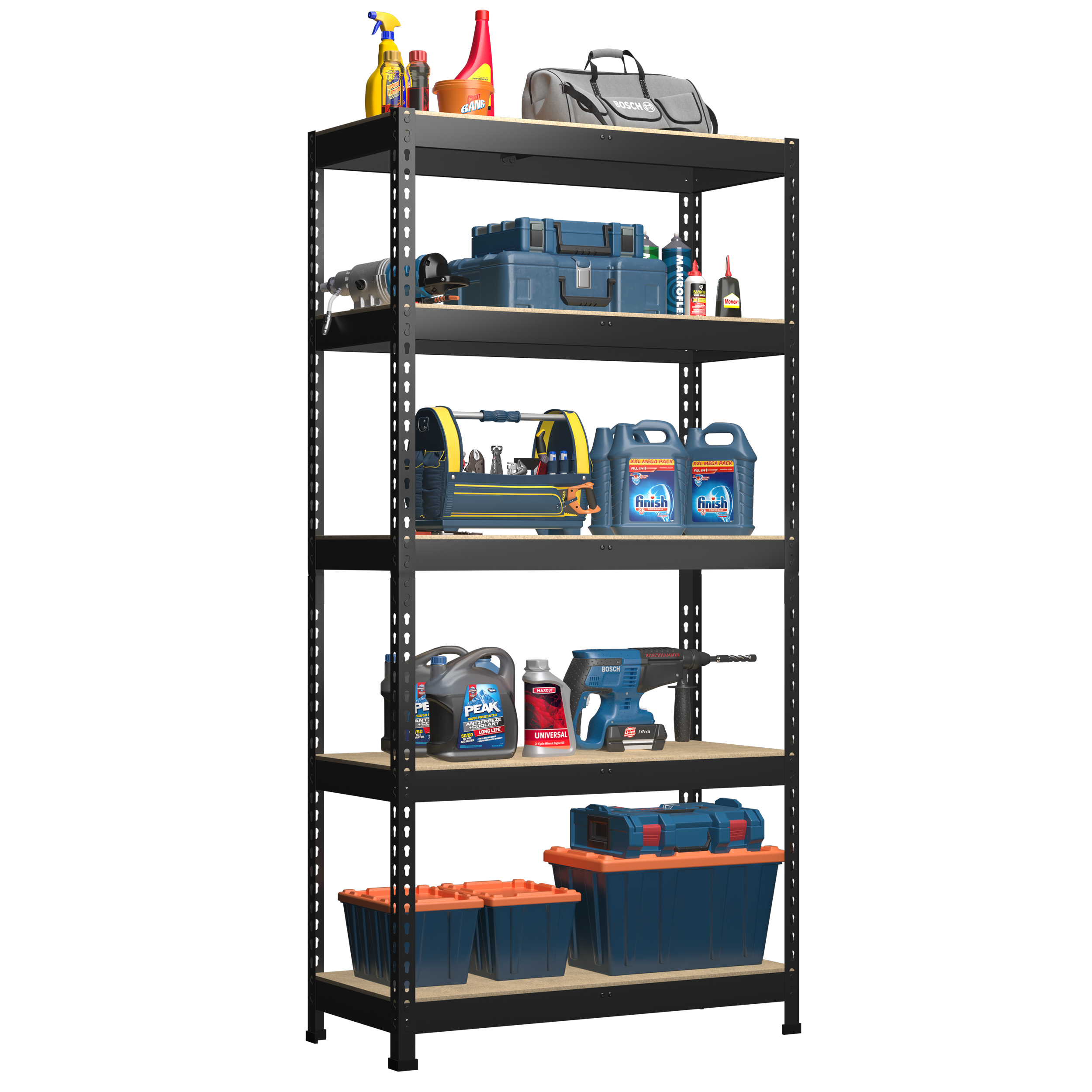 Prilinex 5 Tier Adjustable Storage Shelves Metal Garage Shelf for