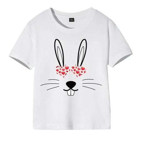 

Toddler Girls Boys Easter Summer Short Sleeve Rabbit Prints T Shirt Tops for Children Clothes Soft Girl Long Sleeve Shirt Pack Girls Plane Shirts 2t Long Sleeve Shirts Girls Girls Toddler Fashion