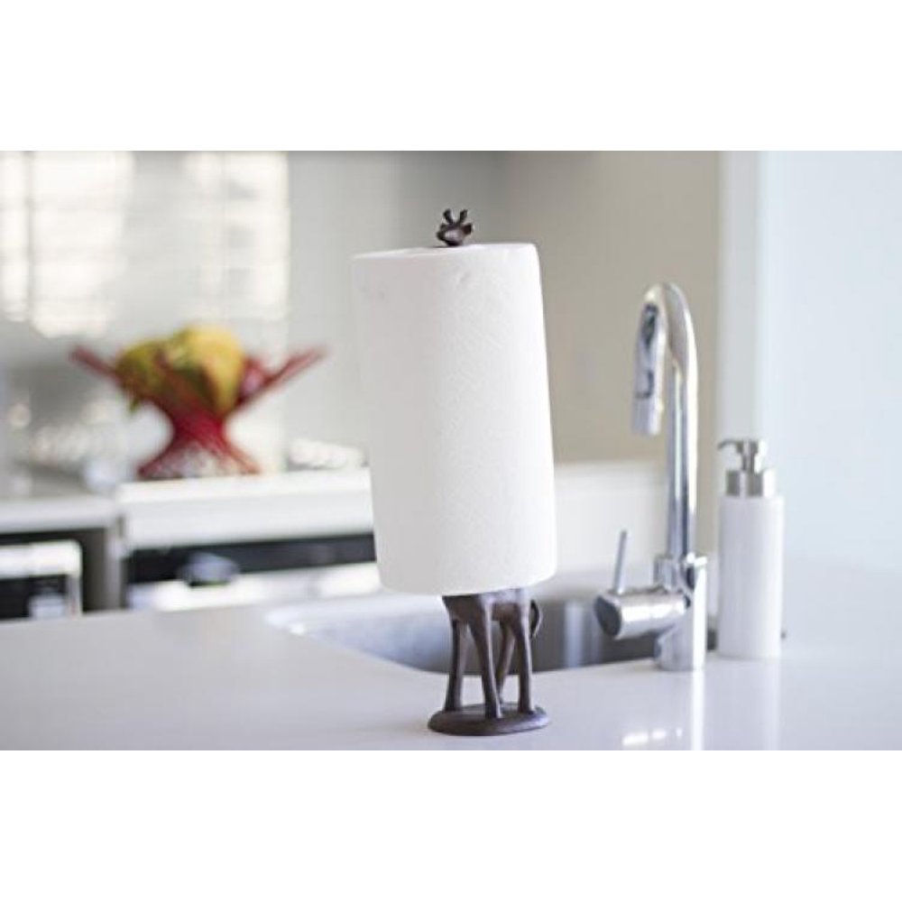 Kalalou Rust Giraffe Paper Towel Holder
