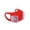 Red, variant on LED Flash Light for Bike with Twin Eye Design and Flexible Silicone Strap Night Riding Signal Safety Lamp in Black