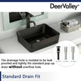 thumbnail image 4 of DeerValley DV-2V031 Matte Black 19 Inch Bathroom Vessel Sink Above Counter Rectangular Countertop Sink for Cabinet Lavatory Vanity, 4 of 10