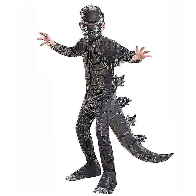 Disfraz de Godzilla para niños, mono de Cosplay de los monstruos, cola con máscara