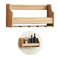 thumbnail image 3 of Botellero de pared de madera con soporte para copas, estante colgante para almacenamiento y exhibición., 3 of 9