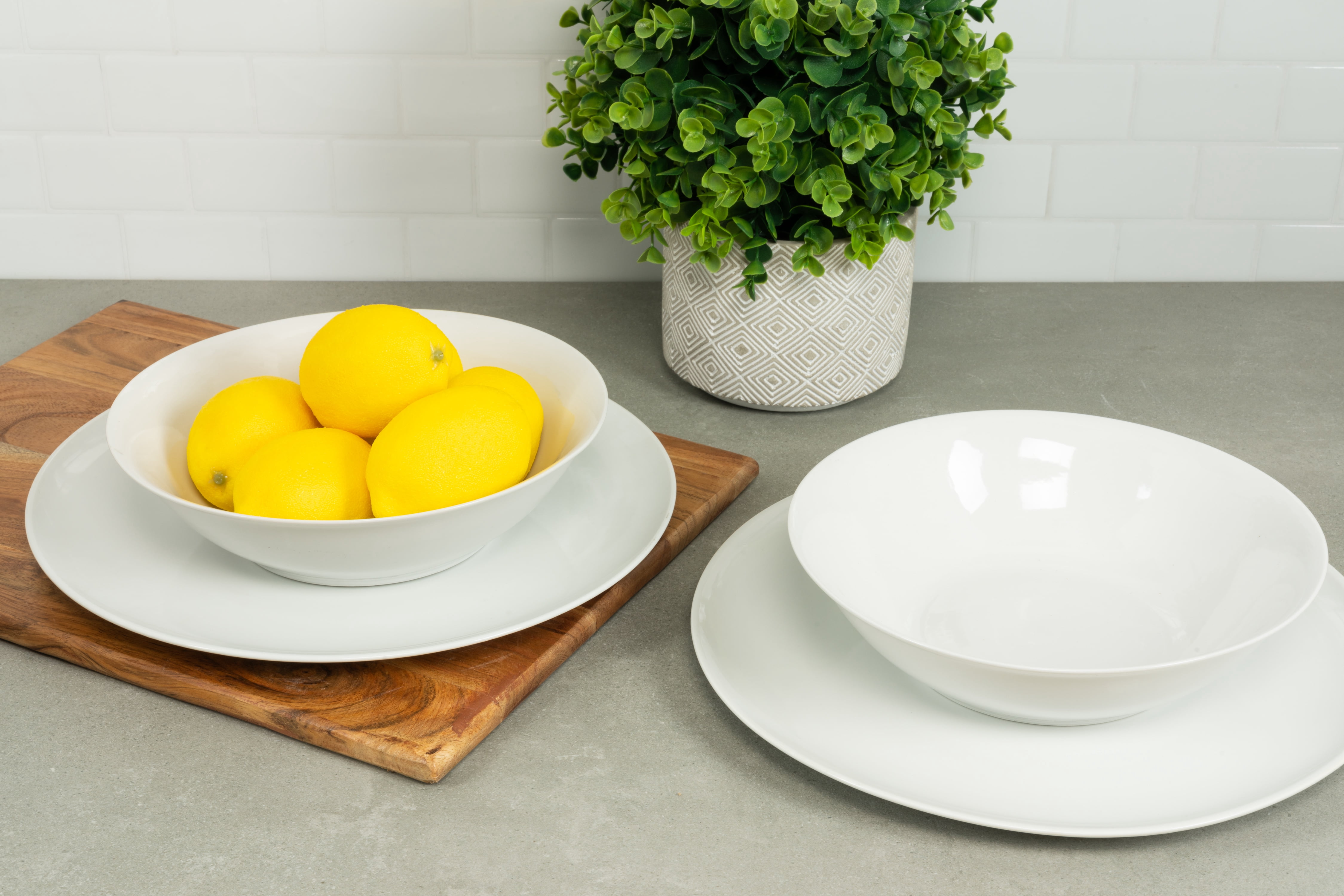 10 Strawberry Street Simply Coupe 52-piece Ceramic Dinnerware Set, Service for 8