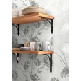 thumbnail image 3 of Harry & Grace Metallic Silver Dandelion Floral Peel and Stick Wallpaper - 27 ft. W x 18 ft. L Roll, 3 of 7
