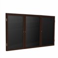 thumbnail image 3 of Ghent's Vinyl 36" x 72" 3 Door Enclosed Flannel Letterboard in Black, 3 of 6