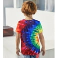 thumbnail image 6 of Aideaone Boys Girls Tie Dye Shirt Hippies Senior Rainbow Tees T Shirts for Kids 4-14 Years, 6 of 8