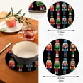 thumbnail image 3 of SKYSONIC 2 pcs Christmas Nutcracker Soldier Pot Holders Trivets, Heat Resistant Trivets,Happy New Year Cotton Thread Weave Mats for Hot Pads Pans Pot Bowl Teapot, 3 of 7