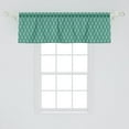 thumbnail image 2 of Ambesonne Geometric Valance Pack of 2, Circular Forms in Squares, 54"X18", Cadet Blue Laurel Green, 2 of 3