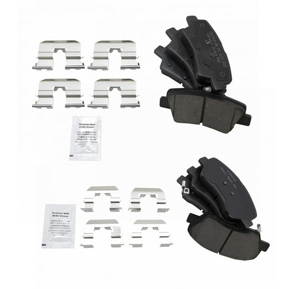 TRQ Front & Rear Ceramic Disc Brake Pads Kit Set for Kia Rio Hyundai Accent New BFA70965