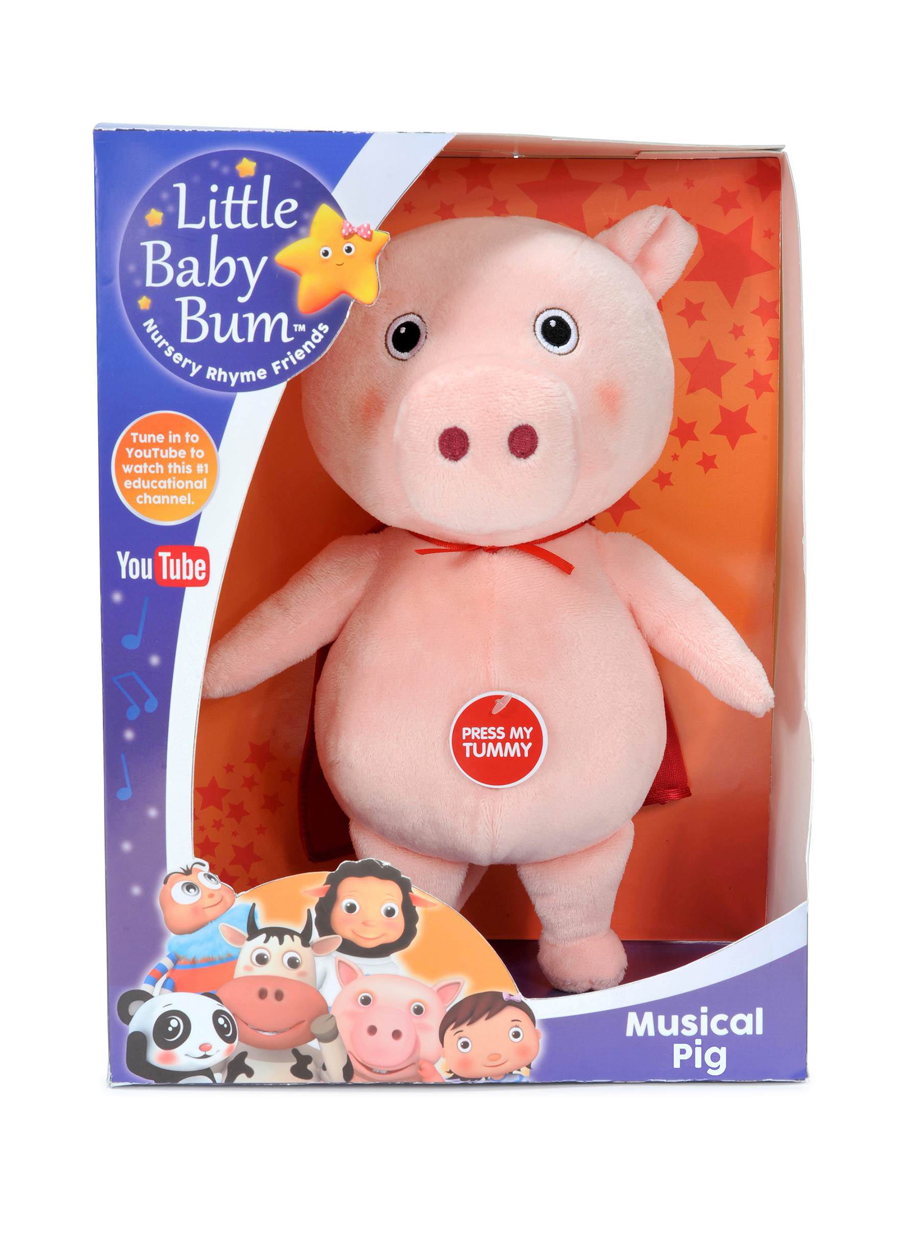 little baby bum singing plush pig