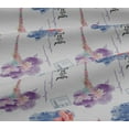 thumbnail image 4 of oneOone Cotton Jersey Dusty Purple Fabric Text|Shoes & Eiffel Tower Travel Sewing Material Print Fabric By The Yard 58 Inch Wide, 4 of 4