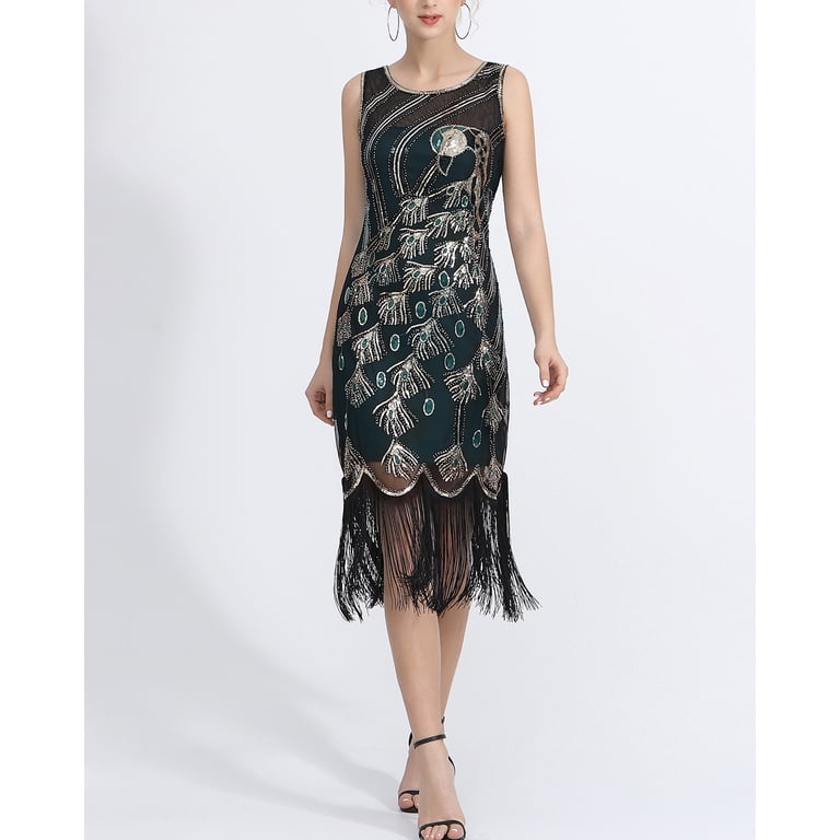 Birthday Dress 1920'S Vintage Inspired Beaded Sequin Flapper Dress With  Fringe - Walmart.com