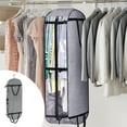 thumbnail image 1 of Fiudx Bolsa para Colgar Ropa, Tela Oxford, Impermeable, Ventana Transparente para Fácil Acceso, Organizador de Armario, Abrigos, Chaquetas y Camisas, 125 X 60 X 25 Cm., 1 of 6