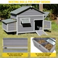 thumbnail image 6 of Aivituvin Large Chicken Coop Expandable Chicken House for Outdoor with Two Nesting Box, Leakproof Pull-on Tray and UV-Resistant Roof Panel, 6 of 9
