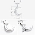 thumbnail image 3 of Personalized Ash Necklaces Moon Pendent for Ashes and Chain Cremation Jewelry for Ashes Holder, 3 of 6