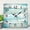 Modern Vintage Style20, variant on Wooden Wall Clock Silent Non-Ticking, Green Blue Grey Teal Abstract Painting Gray Square Rustic Coastal Wall Clocks Decor for Home Kitchen Living Room Office, Battery Operated(10 Inch)