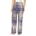thumbnail image 3 of Fotbe Heart Check Plaid Women's Pajama Pants,Sleepwear Pants,Pj Bottoms Drawstring And Pockets-, 3 of 9