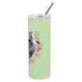 thumbnail image 4 of Schnauzer Green Flowers Double Walled Stainless Steel 20 oz Skinny Tumbler, 4 of 4
