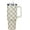 Checkered Cream, variant on 40oz Stainless Steel Tumbler with Handle & Straw Lid - Vacuum Insulated, Leak Proof - Great Gift for Men, Women - Cream Checkered