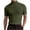 Army Green, variant on Mens Basic Mock Turtleneck Short Sleeve Solid Casual T-Shirt Pullover Tops Slim Fit Undershirt