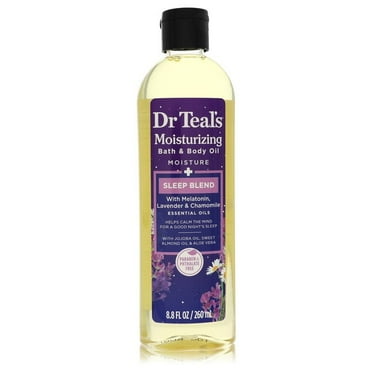 Dr Teal's Moisturizing Bath & Body Oil Sleep Blend by Dr Teal's Bath & Body Oil with Melatonin, Lavender & Chamomile 8.8 oz for Women Pack of 2